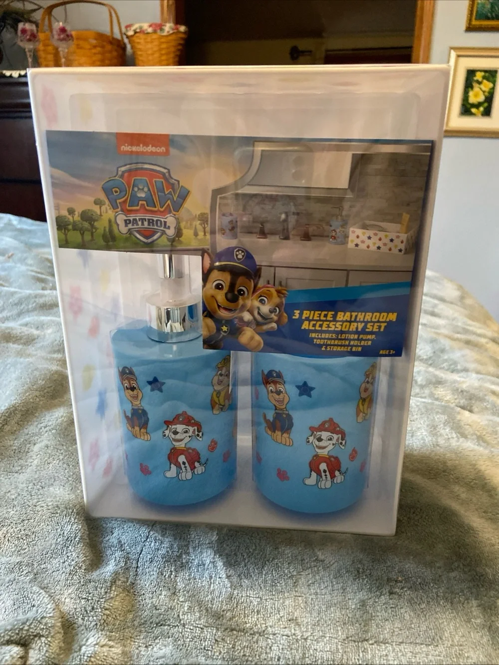 Paw Patrol Light Blue 3-Piece Bathroom Accessory Set